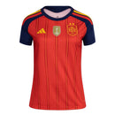 Camisa Espanha Titular Campeã do Mundo 2026/27 - Duas Estrelas + Patch - Feminina