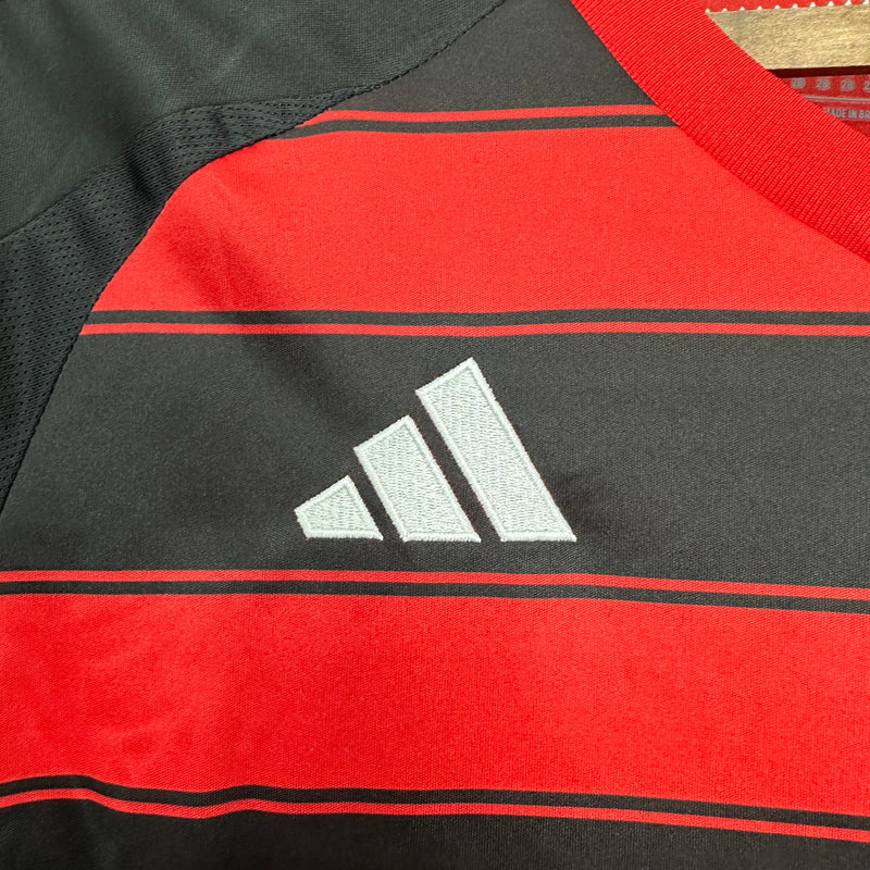 Kit Infantil Flamengo Home Manga Comprida 2025/26 - Adidas infantil
