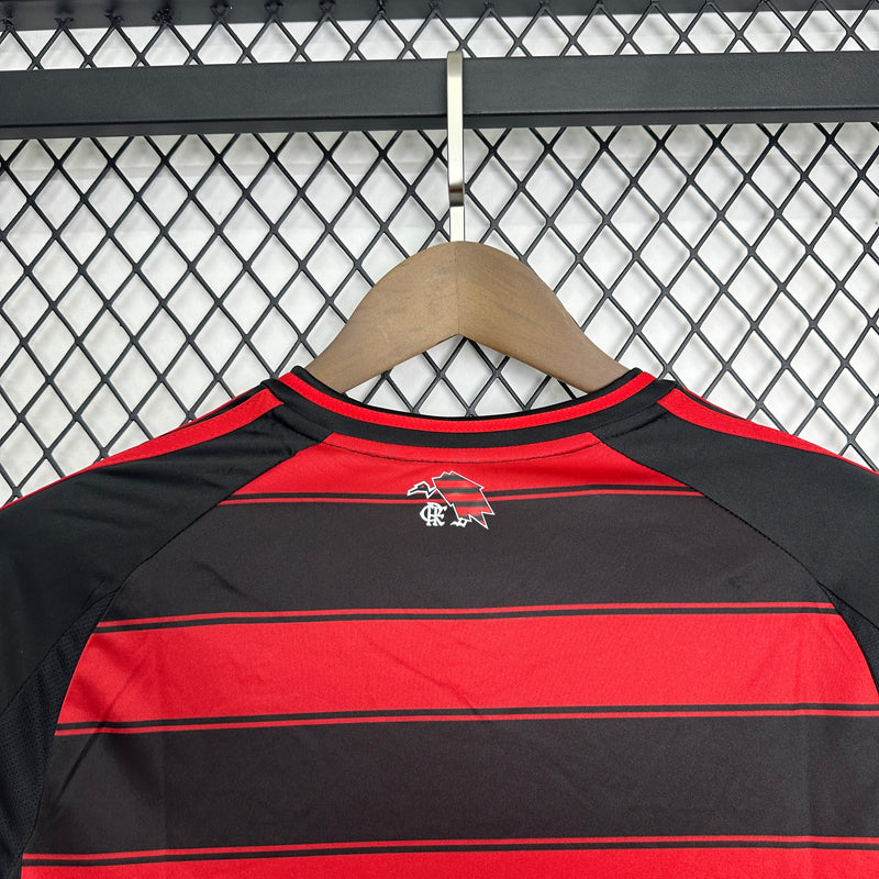 Kit Infantil Flamengo Home Manga Comprida 2025/26 - Adidas infantil