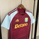 Camisa Aston Villa Home 25/26 -  Adidas Torcedor Masculina