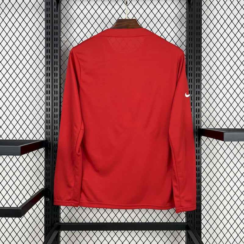 Camisa Atlético de Madrid Pré Jogo Manga comprida 2025/26 - Versão Torcedor