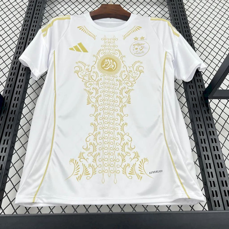 Seleção Algeria Karakou White gold 24/25 - Adidas Torcedor Masculina