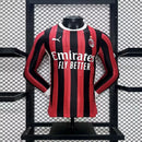 Camisa Milan Home Manga Comprida 24/25 - Puma Jogador Masculina