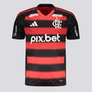 Camisa Flamengo Home + Patrocínios 25/26 - Adidas Versão Torcedor