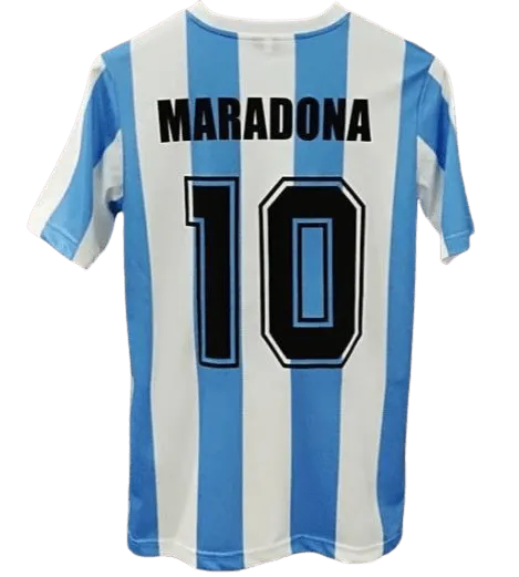 Camisa Argentina Retrô 1986 - Maradona - PERSONALIZADA