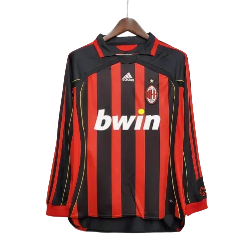 Camisa Milan Titular 06/07 - Versão Retro Manga Comprida