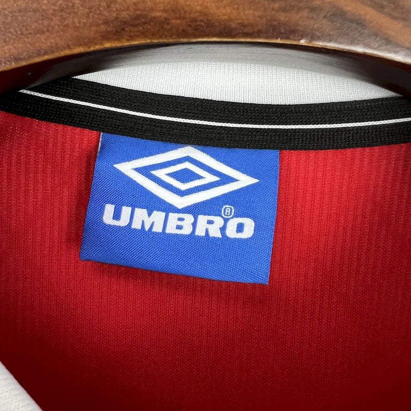 Camisa Manchester United Home 1998/99 - Versão Retro Manga Comprida