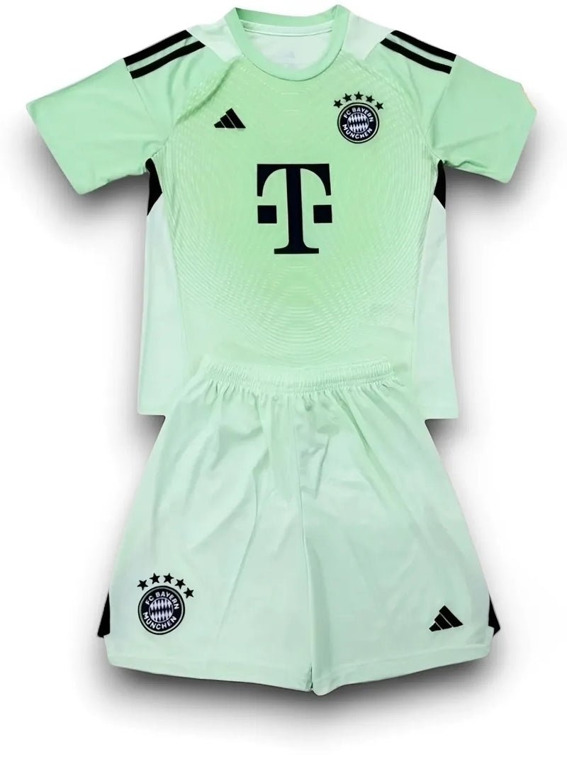 Kit Infantil Bayern Munich Goleiro Green 2025/26 - Infantil