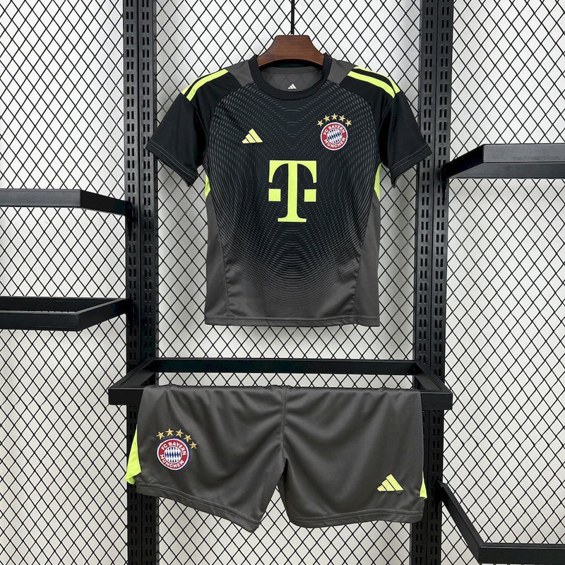 Kit Infantil Bayern Munich Goleiro Black 2025/26 - Infantil