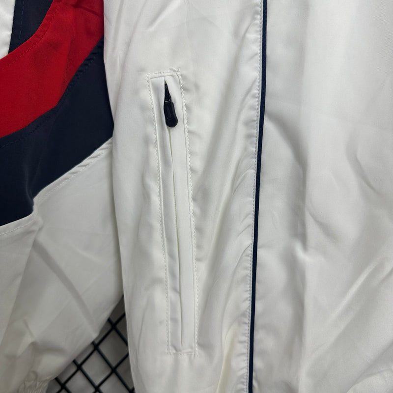 Jaqueta Corta Vento Inglaterra Versão Retro - Branco
