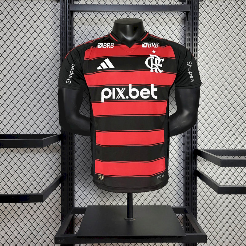 Camisa Flamengo Home + Patrocínio 25/26 -  Adidas Jogador Masculina
