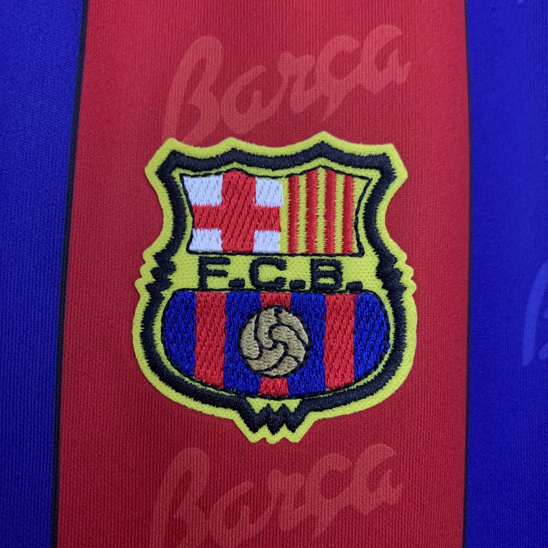 Camisa Barcelona Home 1995/97 - Versão Retro Manga Comprida