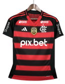 Camisa Flamengo Home Full Patrocínios + Patches 25/26 - Adidas Torcedor Feminina