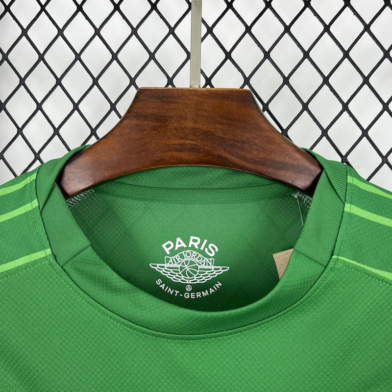 Camisa PSG Goleiro Verde Manga comprida 2025/26 - Versão Torcedor