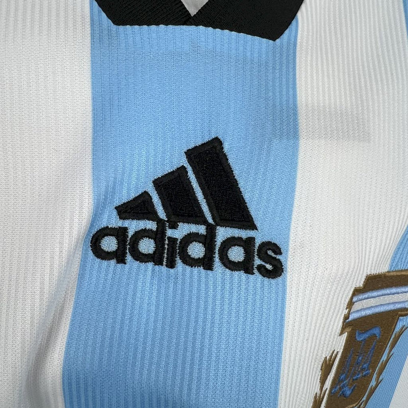 Camisa Argentina Home 1998 - Versão Retro Manga Comprida