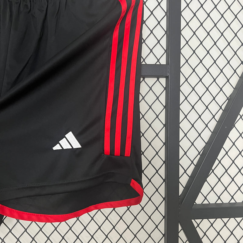 Calção Short Futebol Flamengo Black 23/24 - Short Adidas