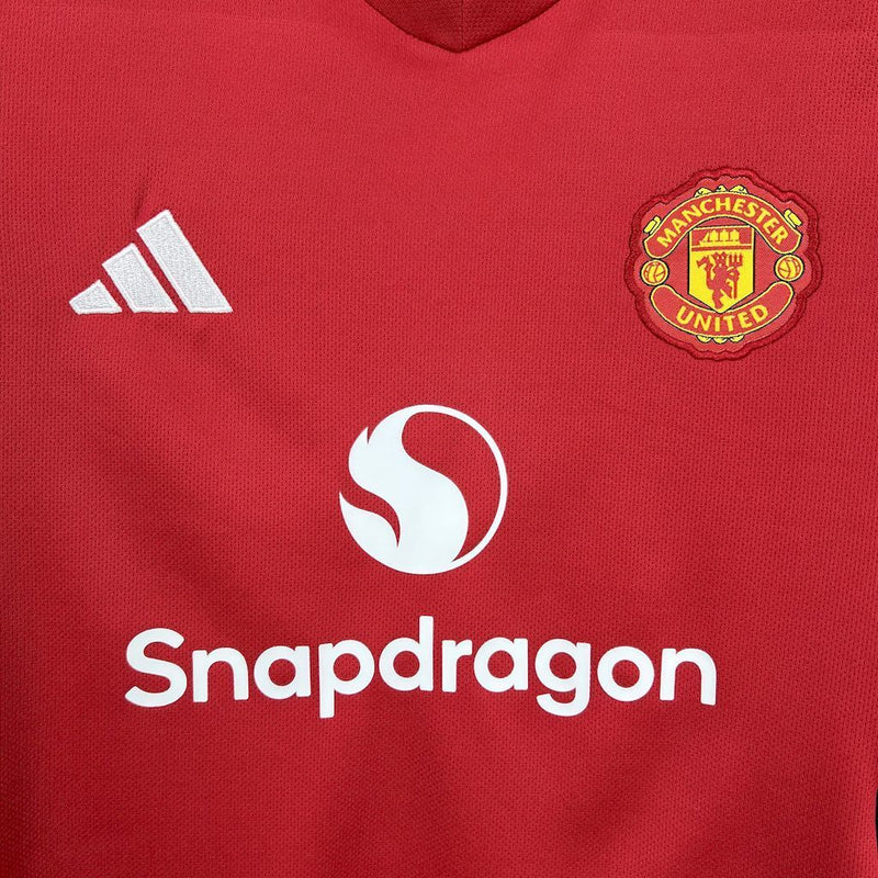 Kit Infantil Manchester United  Home 2025/26 - Modelo Infantil