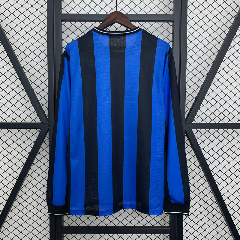 Camisa INTER DE MILÃO Champions League HOME 2009 - Versão Retro Manga Comprida