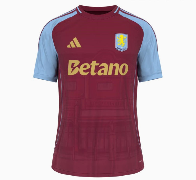 Camisa Aston Villa Home 25/26 -  Adidas Torcedor Masculina