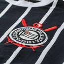 Camisa Corinthians Preta com listras brancas  1977 - Versão Retro