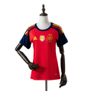 Camisa Espanha Titular Campeã do Mundo 2026/27 - Duas Estrelas + Patch - Feminina