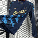 Camisa Napoli Pré Jogo Manga Comprida 2025/26 - Torcedor