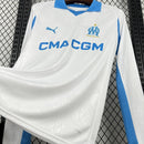 Camisa Olympique Marseille Titular Manga Comprida 2025/26 - Torcedor Manga Comprida