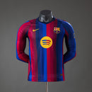Camisa Barcelona Titular 2026/27 - Jogador Masculina - Manga Longa