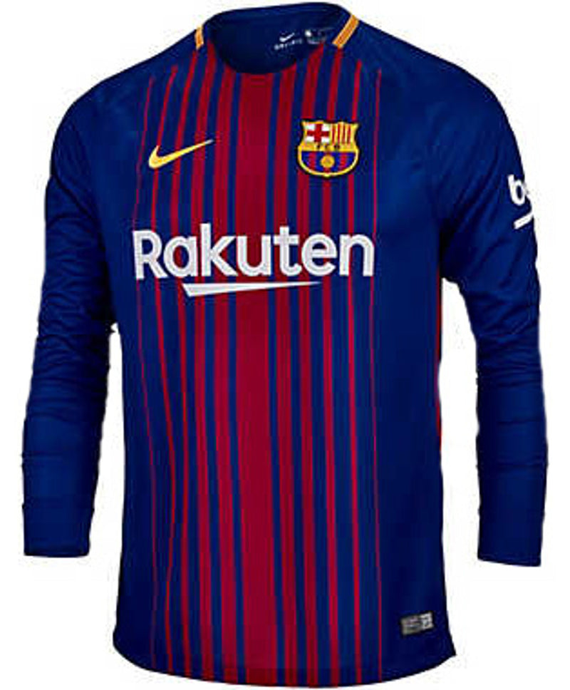 Camisa Barcelona Home 2017/18 - Versão Retro Manga Comprida