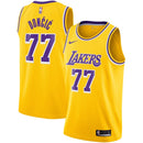 Regata NBA Los Angeles Lakers nº 77 Luka Dončić - Amarelo+Roxo
