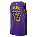 Regata NBA Los Angeles Lakers nº 77 Luka Dončić - Roxo e Preto
